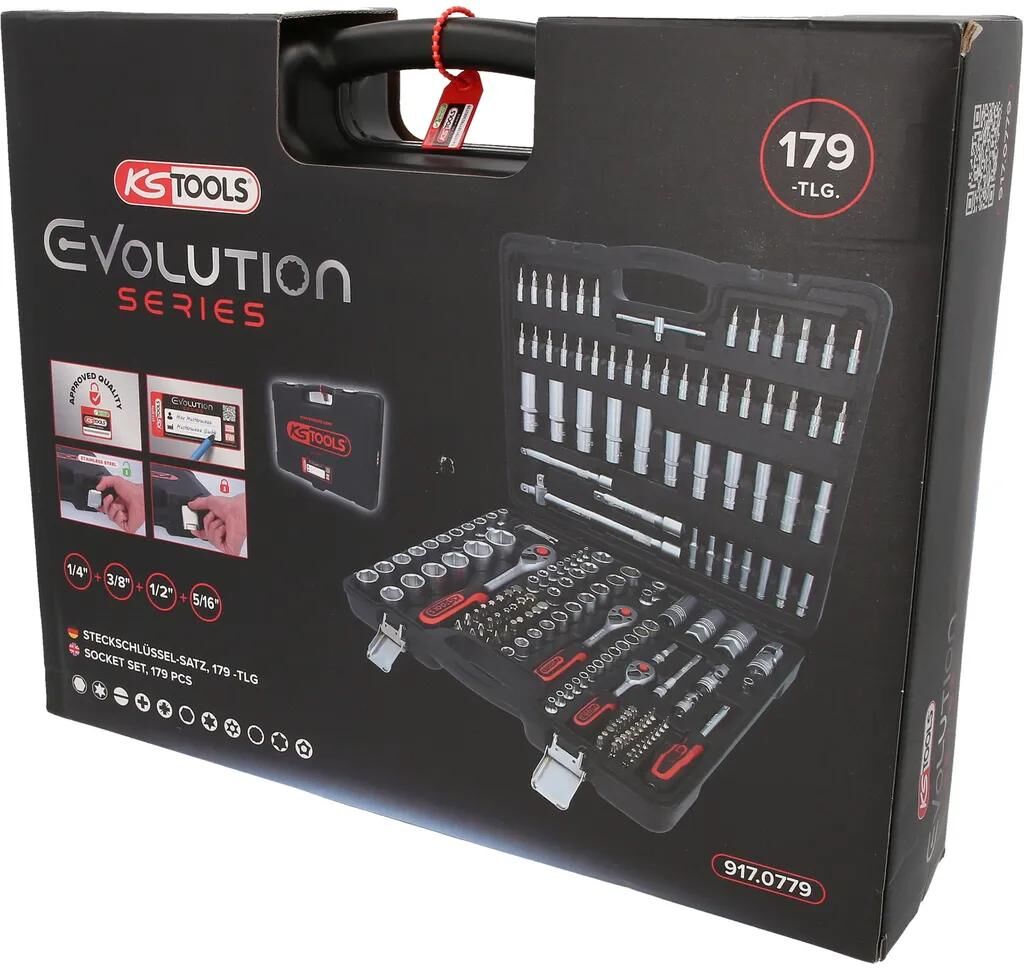 KS TOOLS steckschlüsselsatz evolution socket wrench set 179tlg.