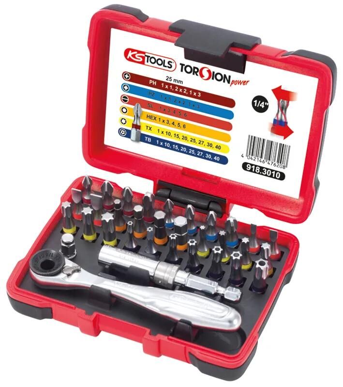 KS TOOLS bitsatz torsionpower bit box 32tlg.