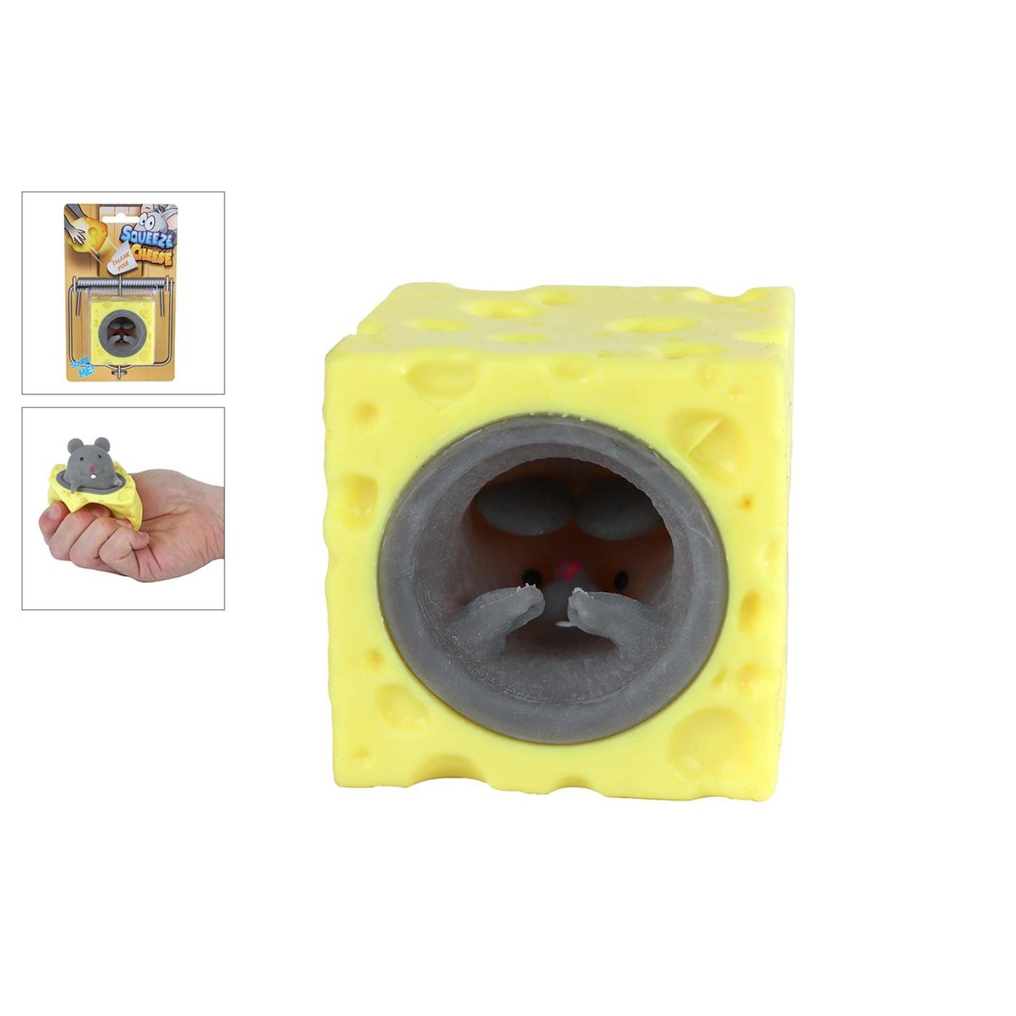 Squeeze Cheese pop-up muis 5cm 3 assorti