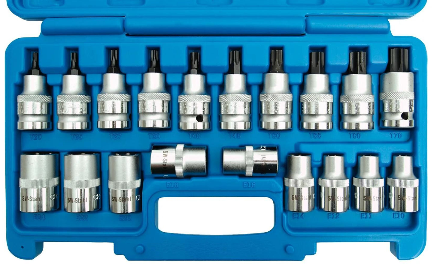 SW STAHL dopsleutel set profi-torx inserts 16-part