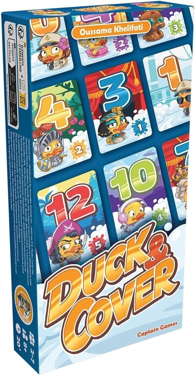 Asmodee Duck cover - kaartspel - 2 tot 7 spelers - 8+ jaar - familiespel - gezelschapsspel - snel, eenvoudig en hilarisch kaartspel