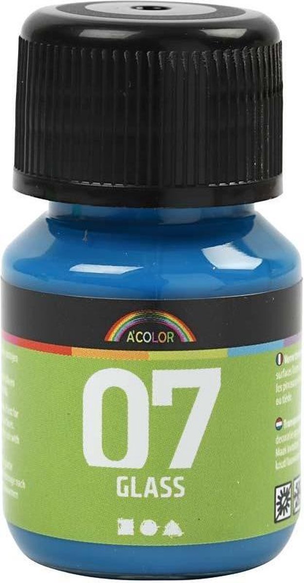 A-Color Glass Transparante glasverf 30 ml turquoise