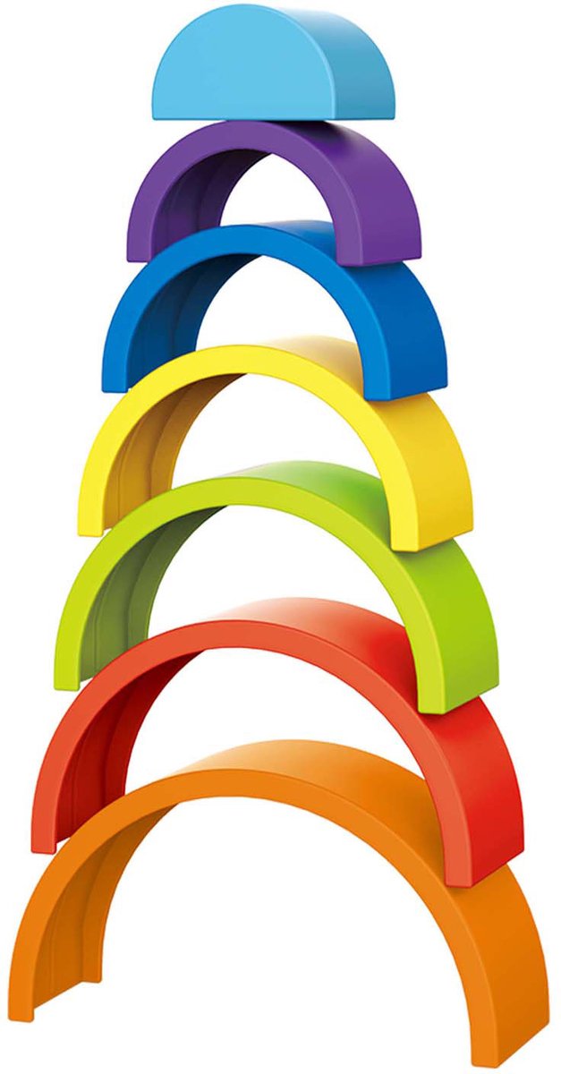 Toi-Toys Little stars baby stapeltoren regenboog, 7dlg.
