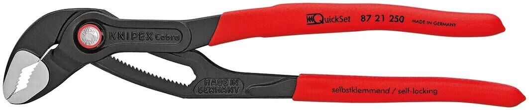 Knipex wasserpumpenzange cobra quick set water pump pliers 250 mm cobra quick-set
