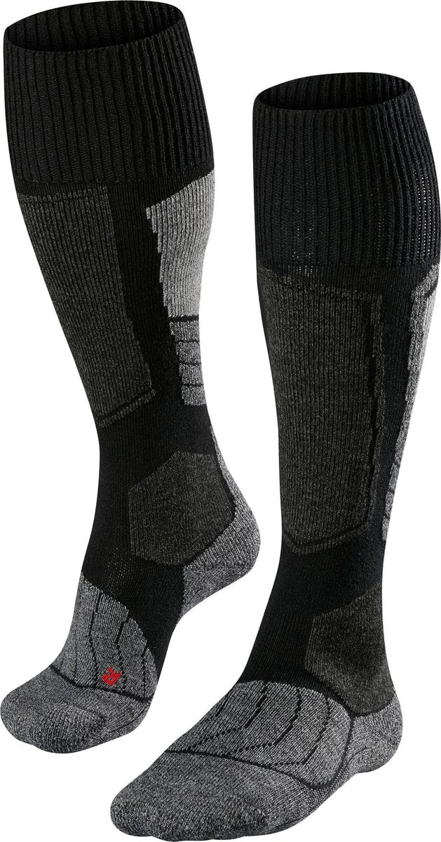 FALKE sk1 warm dik wol functioneel materiaal skisokken dames zwart - maat 39-40