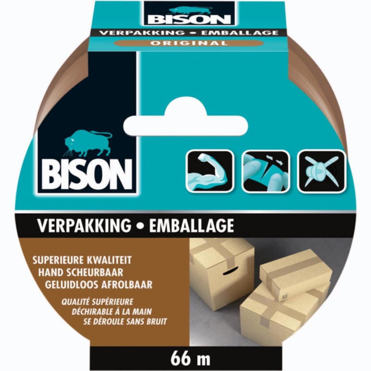 Bison verpakkingstape original 66m
