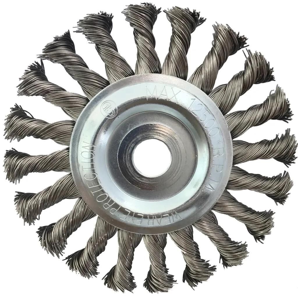 KS TOOLS stahldrahtrundbürste round brush w.bore 22,2 ks-tools 125x14mm steel