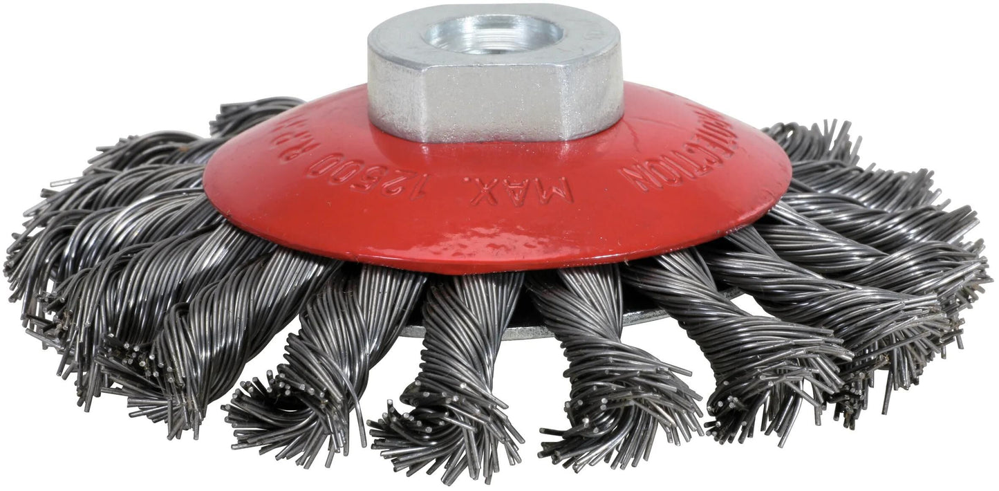 KS TOOLS stahldrahtrundbürste round brush with hole ks-tools m14x2, d=100mm