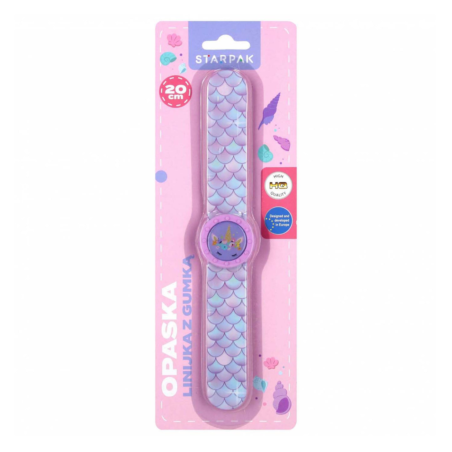Klaparmband Liniaal met Gum Meisje