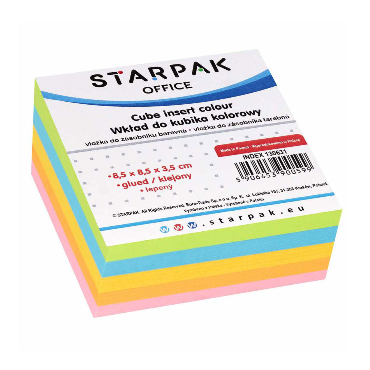Gekleurde Plaknotities 85x85mm