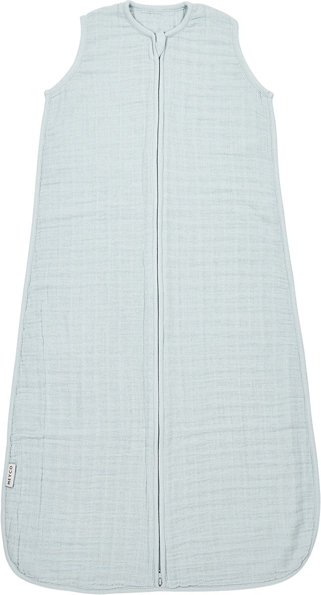 Meyco baby uni baby zomerslaapzak - pre-washed hydrofiel - grey blue - 70cm - 0.5 tog