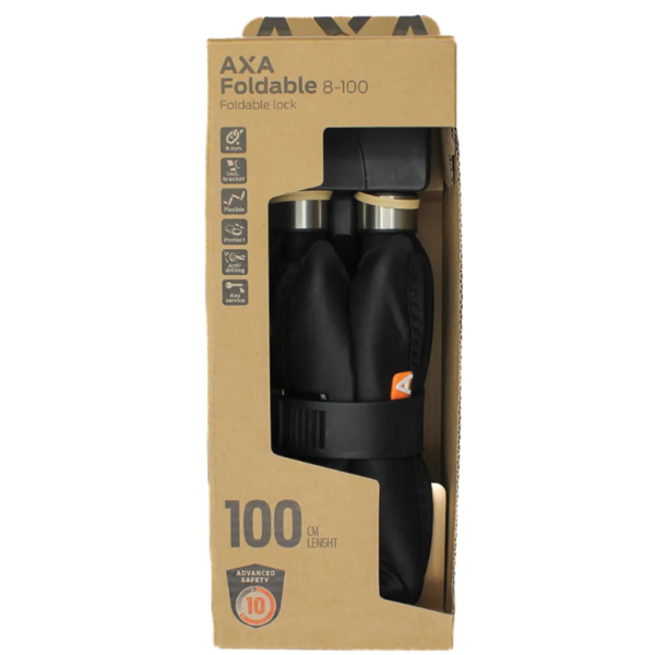 AXA Vouwslot foldable 8-100 - zwart