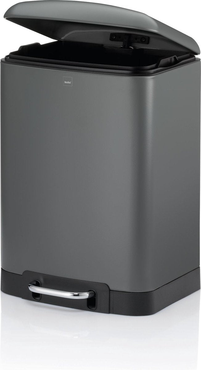 Kela Afvalemmer, rvs, antraciet, 12 l - | davino
