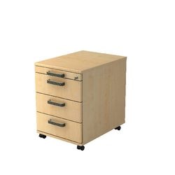Bach Mobiel ladenblok hammerer ac30 sg melamine 428x800x512mm 4 laden esdoorn