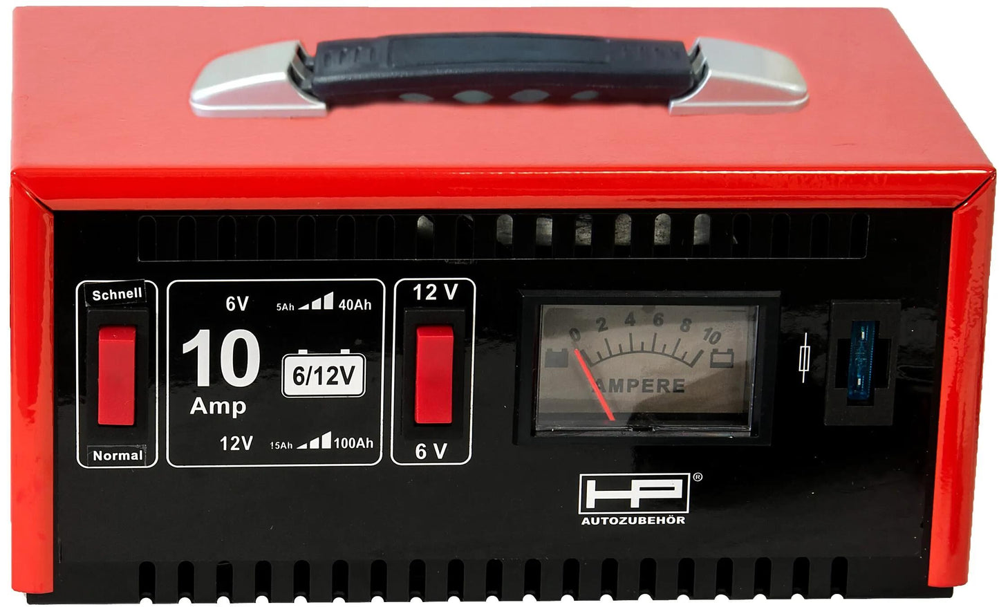 HP batterieladegerät charger 6 12v 10a 15-120ah, metal