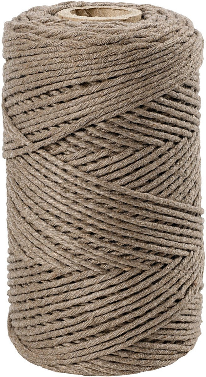 Creativ Company Macrame koord lichtbruin, 198m