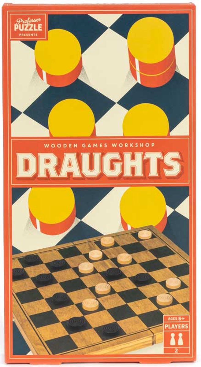 Professor Puzzle Draughts wooden games - bordspel
