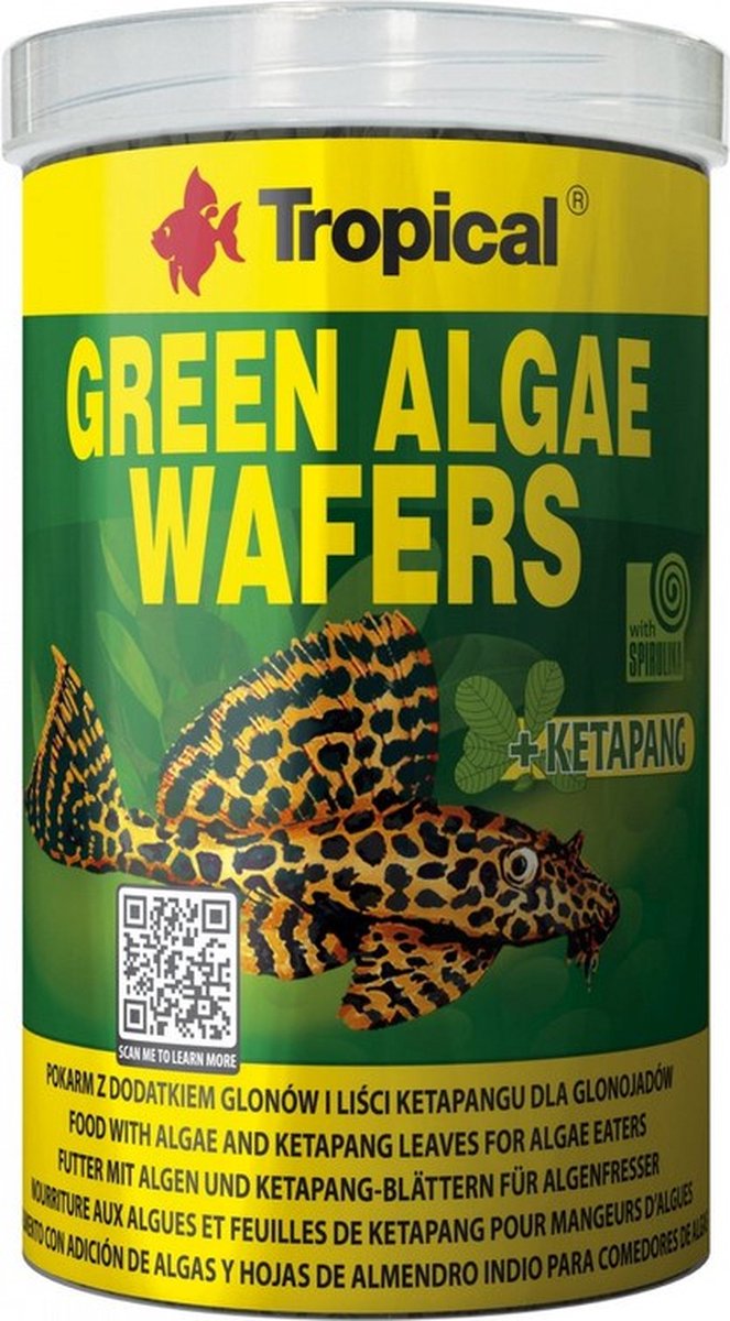 Merkloos Sans Marque Tropical green algea wafers - 250ml