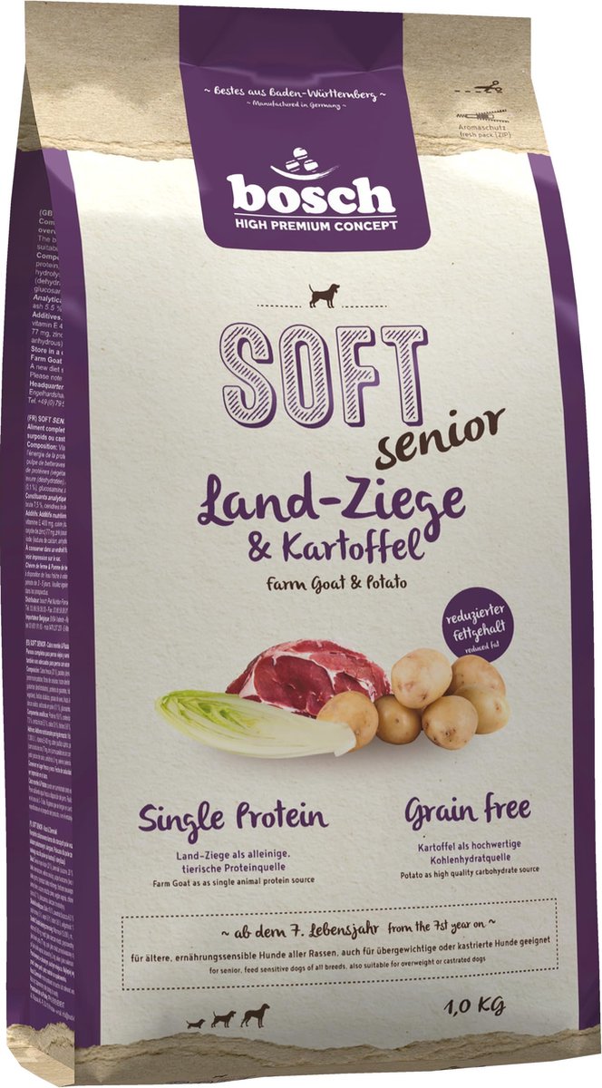 Bosch Voer soft senior aardappelen geit 12,5 kg