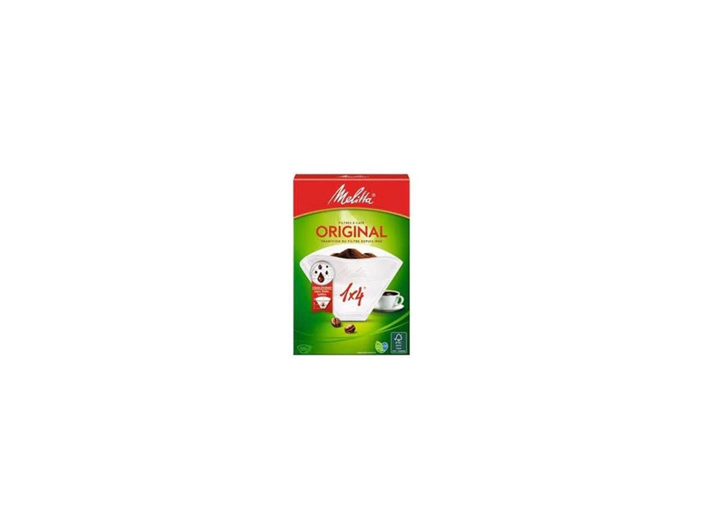Melitta koffiefilters 1x4 80 stuks wit