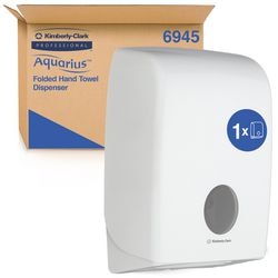 Handdoekdispenser Aquarius Kimberly Clark intervouw wit