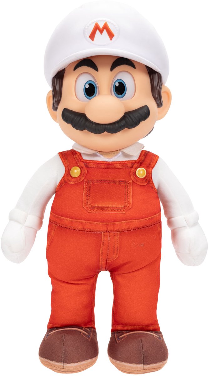 Jakks Super mario galaxy film – 35 cm beweegbare pluche fire mario