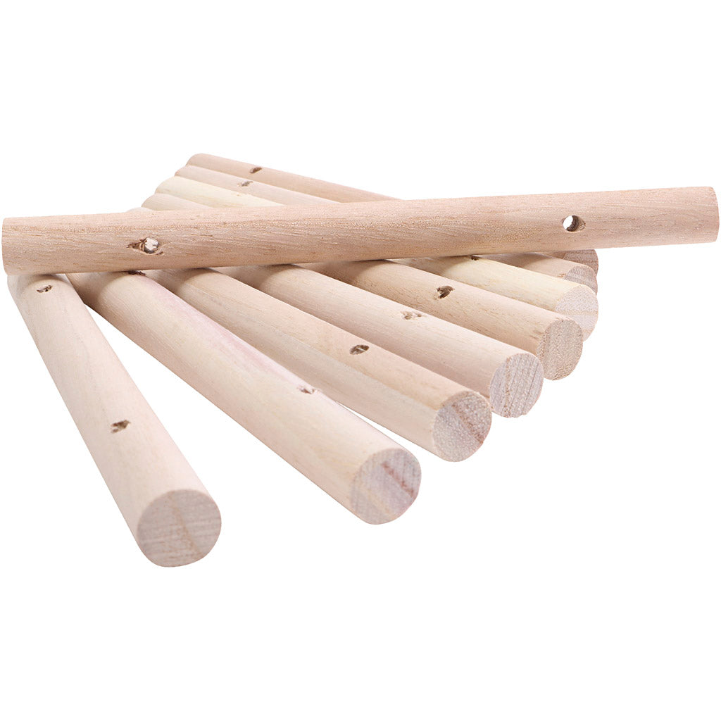 Creativ Company Https: www.cchobby.nl houten-staven-voor-onderzetter-d-14-15-mm-afm-18-cm-gatgrootte-4-mm-108-stuk-1-doos