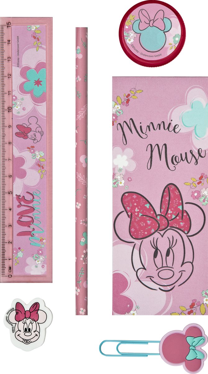 Minnie Mouse gevulde pennenbak 7 delig