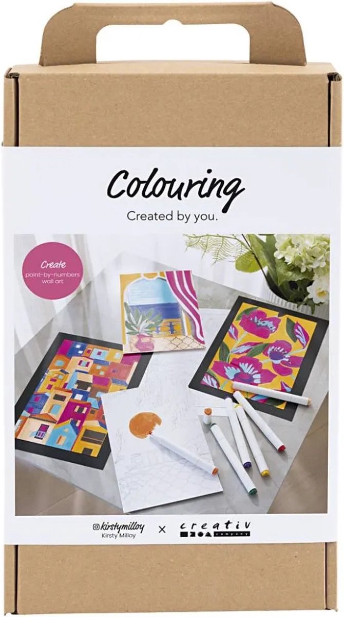 Creativ Company Hobbyset kleuren schilderen volgens cijfers markeerstiften
