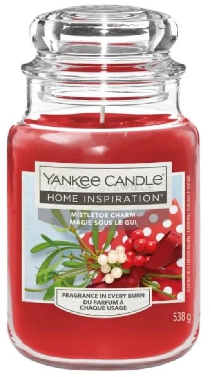 Yankee Candle home inspiration - mistletoe charm large jar - 150 branduren