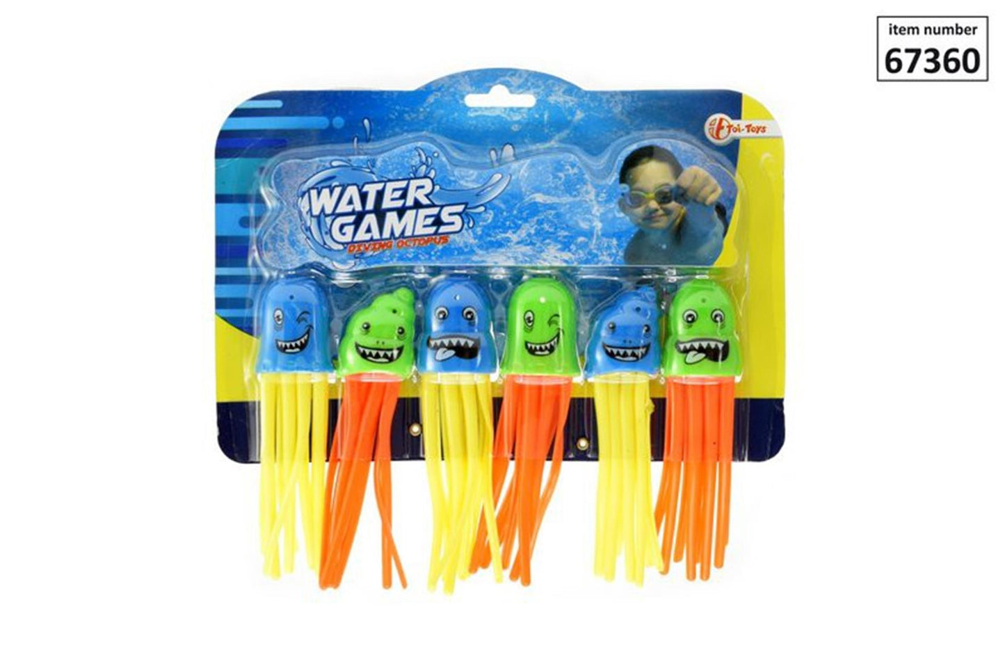 Toi-Toys Toi toys duik octopussen 6 stuks