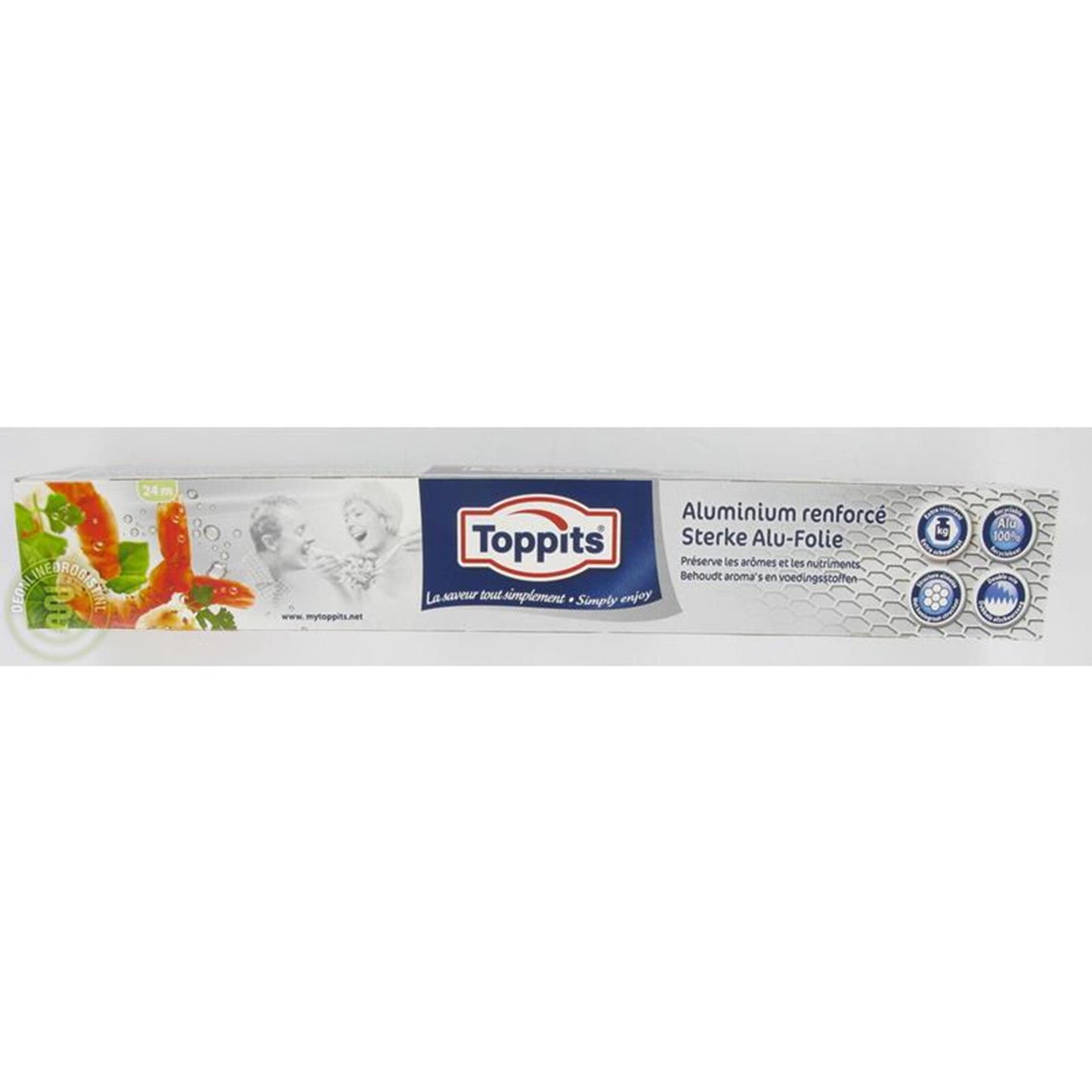 Toppits aluminiumfolie 24m
