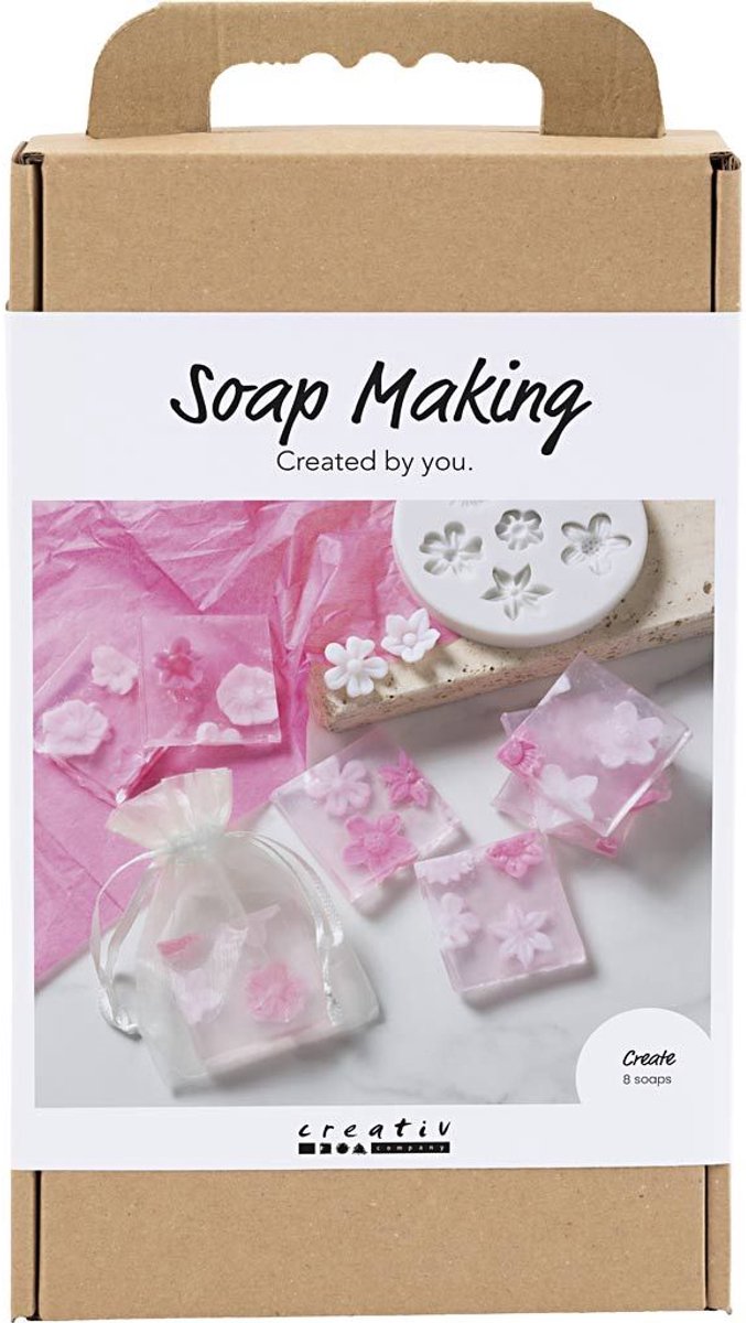 Creativ Company Hobbyset zeep maken bloemen roze