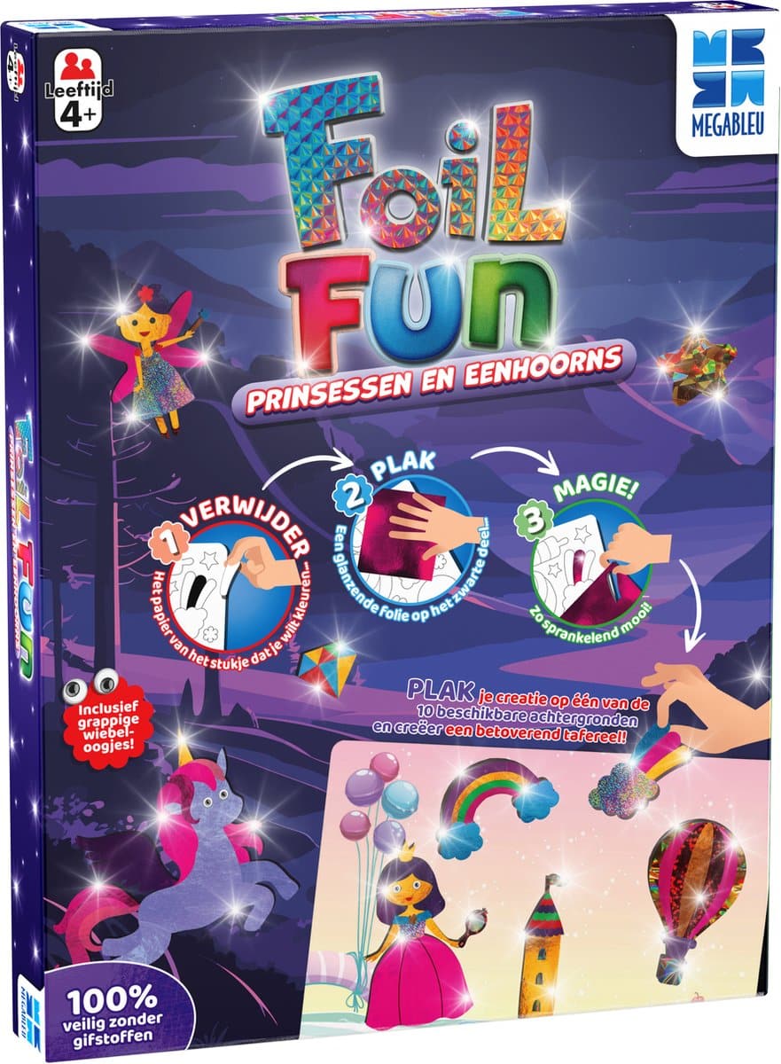 Megableu Mega bleu foil fun prinsessen en unicorn