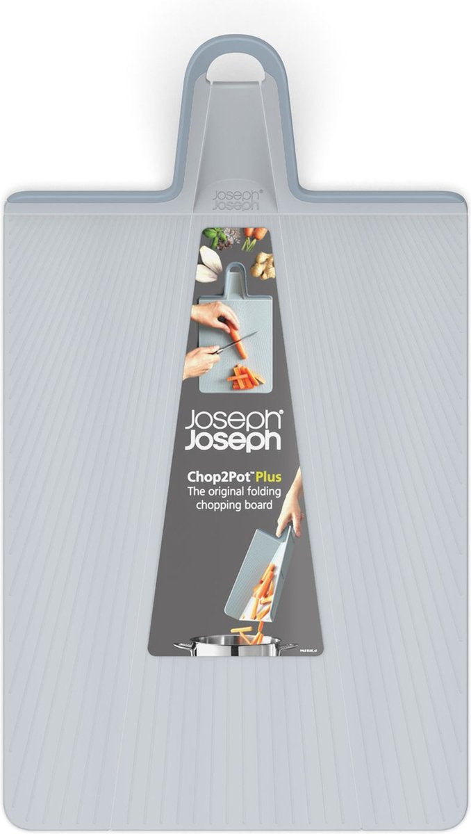 Joseph Joseph chop2pot plus snijplank – opvouwbaar – lichtblauw – groot – antislip vaatwasserbestendig