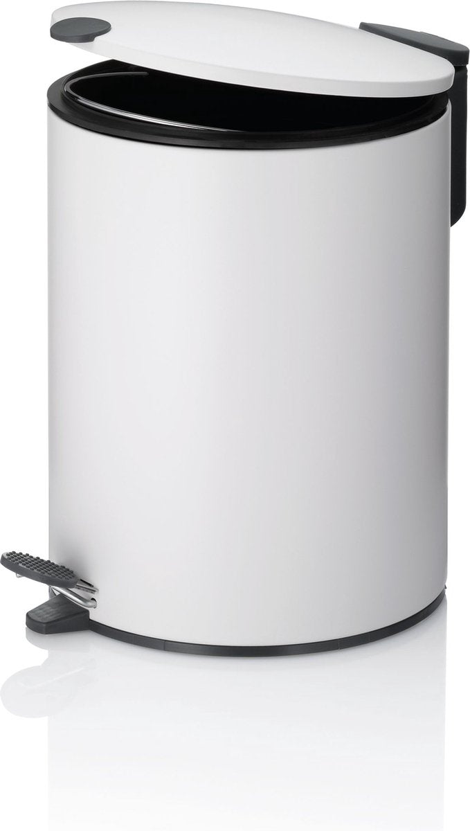 Kela Pedaal afvalemmer, 5 l, wit - | mats
