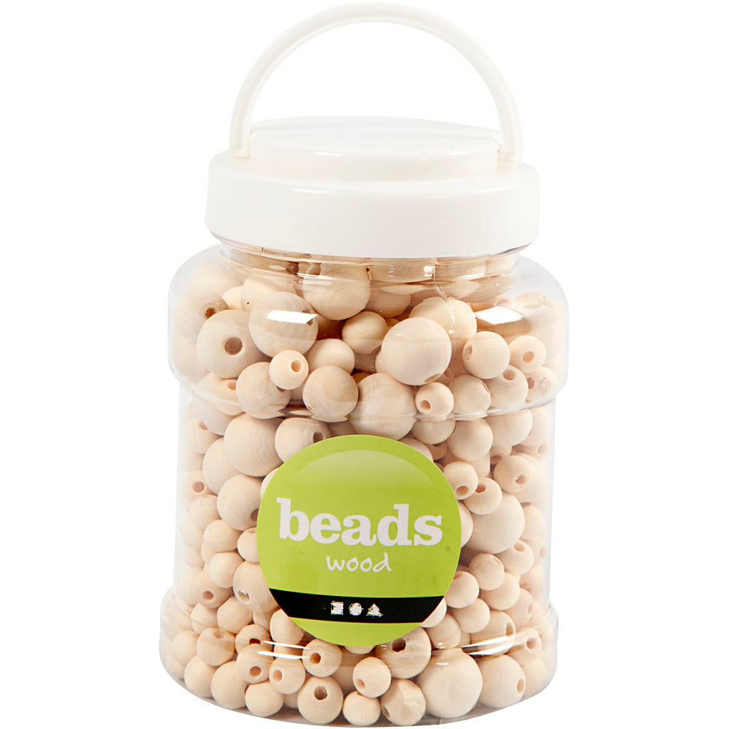 Creativ Company Https: www.cchobby.nl houten-kralen-d-8-10-12-15-mm-gatgrootte-2-3-mm-ca-532-stuk-175-gr-400-ml-1-emmer