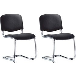 Bezoekersstoel Nowy Styl Iso Swing zwart