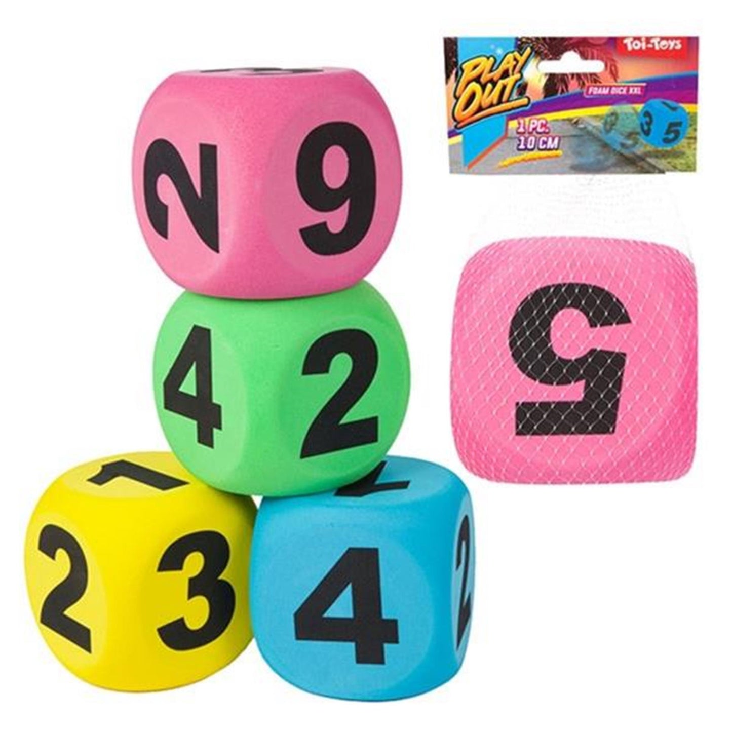 Toi-Toys Toi toys foam dobbelsteen xxl 10cm