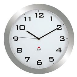 Wandklok Alba Horissimo M 38cn zilver grijs