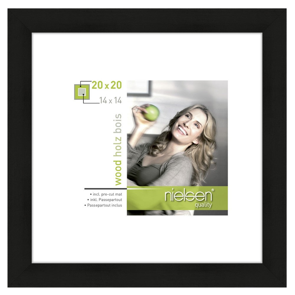 Nielsen Design Nielsen fotolijst 8988051 apollon zwart 20x20 14x14 cm