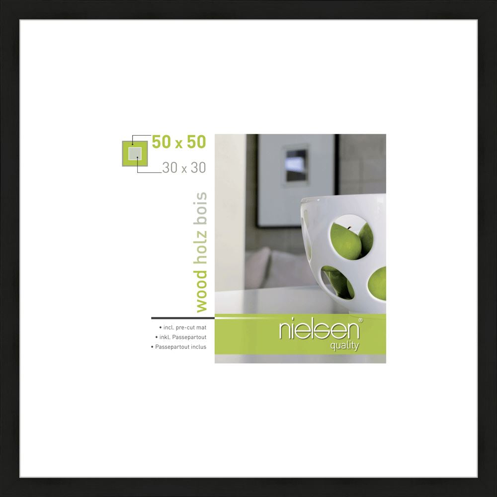 Nielsen Design Nielsen fotolijst 8988053 apollon zwart 50x50 30x30 cm