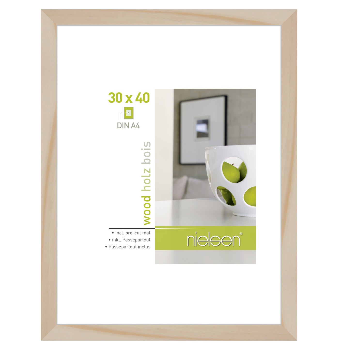 Nielsen Design Nielsen fotolijst 8988018 apollon naturel 30x40 21x29,7 cm