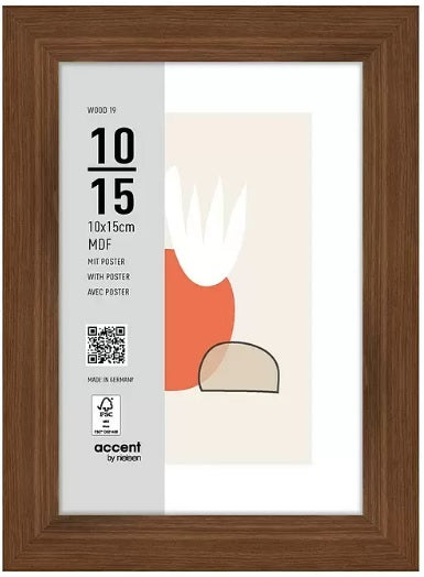 Nielsen Design Nielsen fotolijst 3211205 wood 19 walnut 10x15 cm
