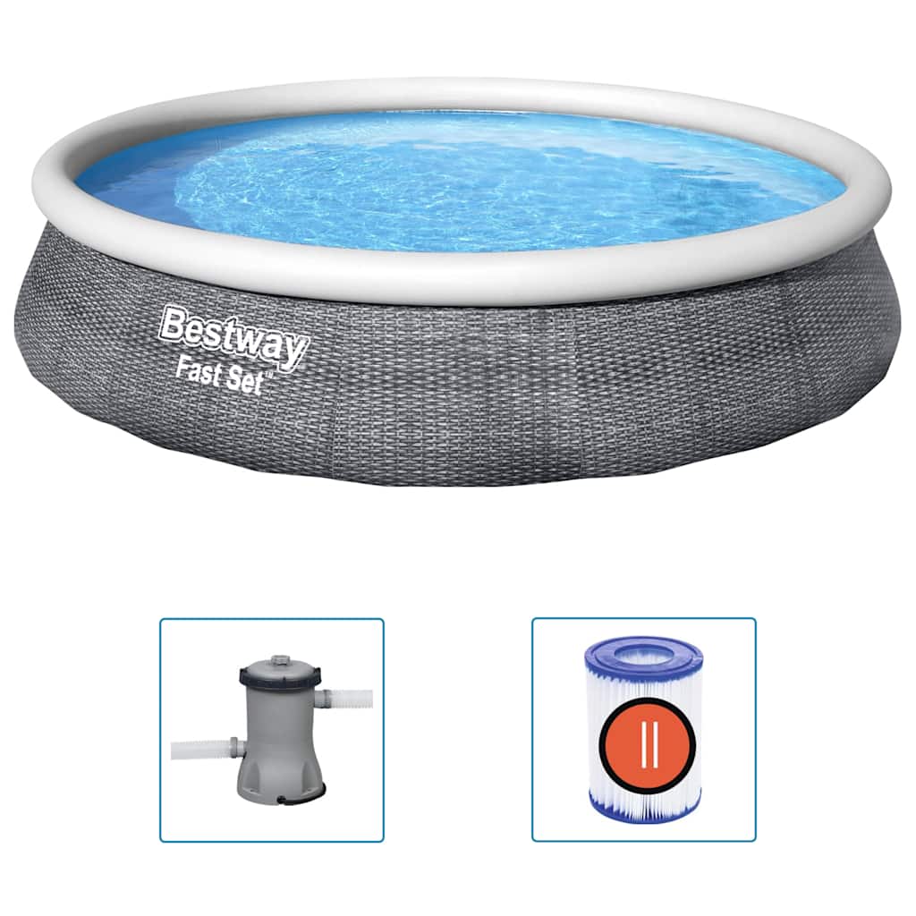 Bestway zwembad fast set set rond rotan, 396cm