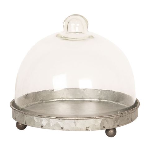 Clayre Eef stolp 6gl2492 grijs transparent 16x15 cm