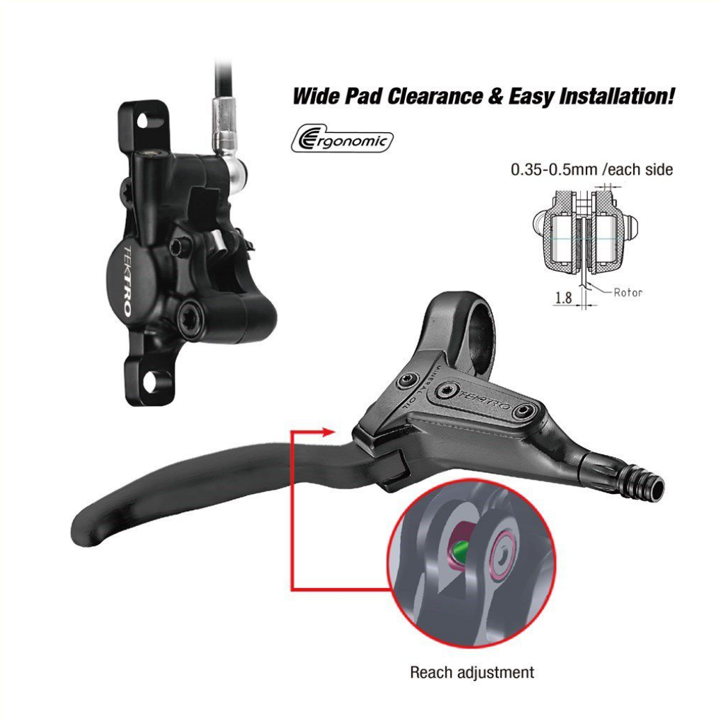 Tektro schijfrem-set hydro links hd-t386 1800mm