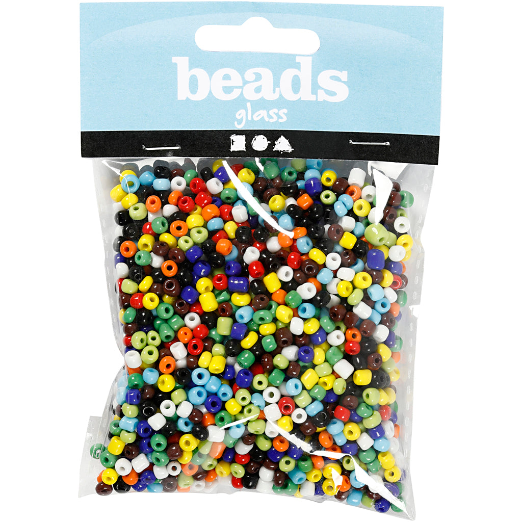 Creativ Company Https: www.cchobby.nl rocailles-d-4-mm-afm-6-0-gatgrootte-0-9-1-2-mm-diverse-kleuren-130-gr-1-doos