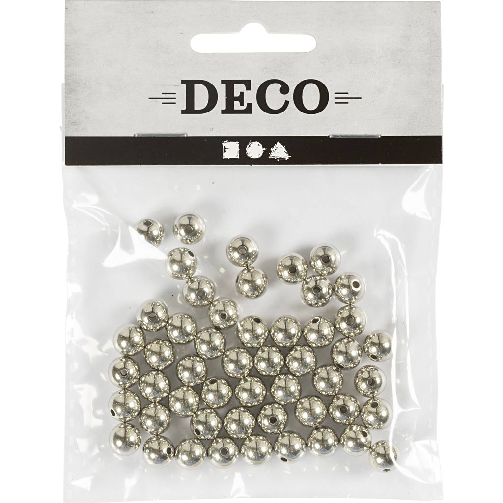 Creativ Company Https: www.cchobby.nl waskralen-d-8-mm-gatgrootte-1-mm-zilver-50-stuk-1-doos