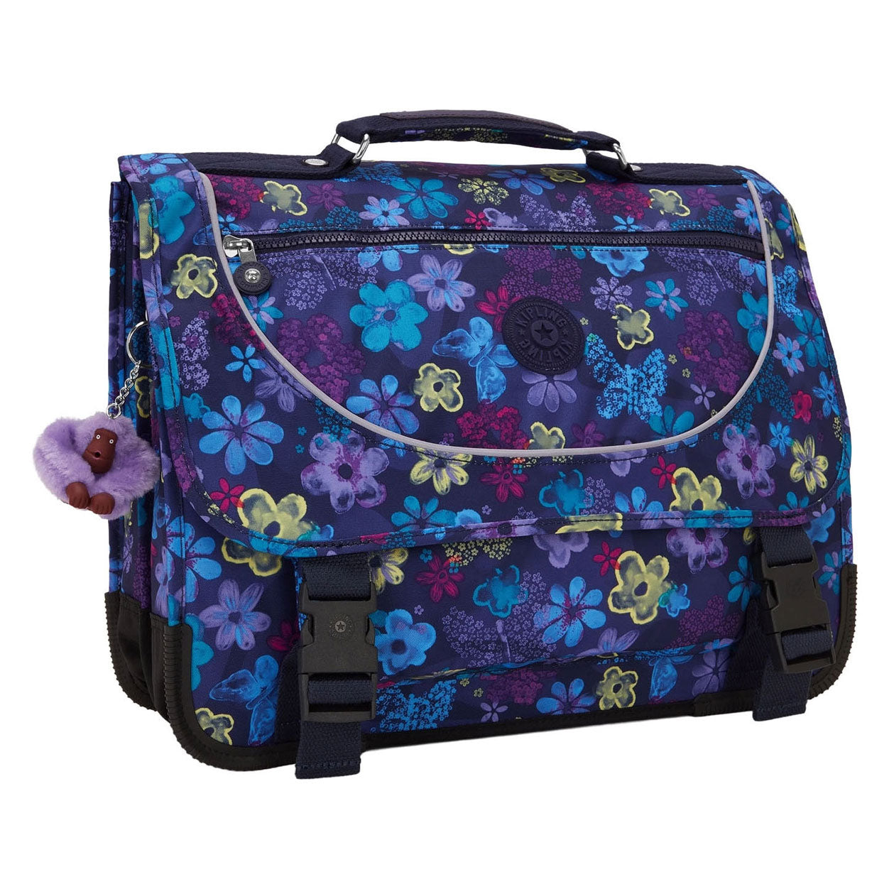 Kipling preppy rugzak - dark flower stamp